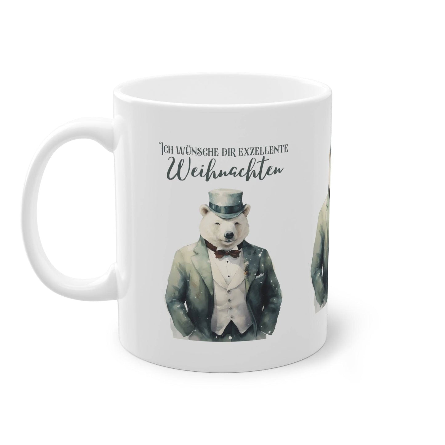 Motivtasse - Weihnachten - Tier im Anzug- Witzige Weihnachtstasse geschenk zu weihnachten für kollegen