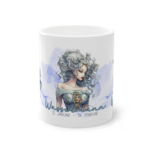 Unsere wunderschöne Motivtasse Wassermann, das perfekte Geschenk für alle im Sternzeichen Wassermann. Mit fantasievollem All-Over Print, ist sie ein Hingucker.