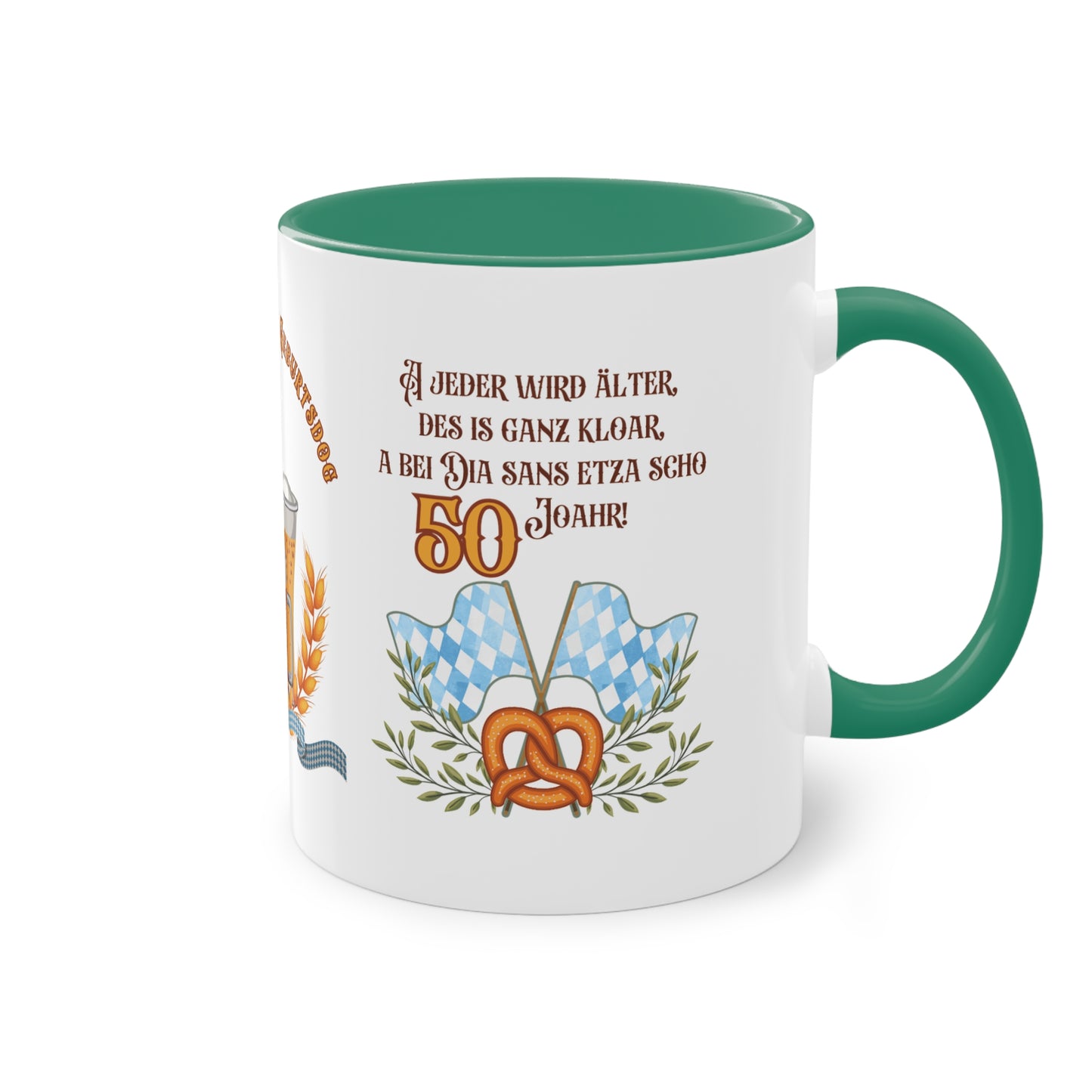 Bayerische Geburtstags-Tasse „50 Jahre“ – Perfektes Geschenk für Bayern-Fans