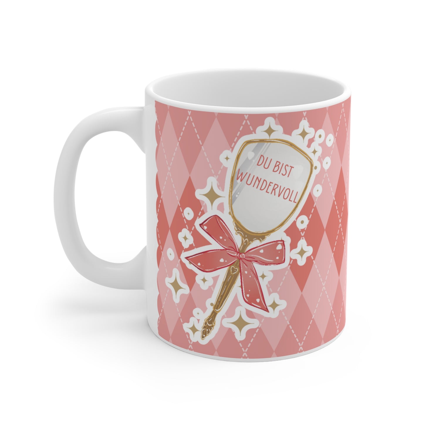 Liebevoll illustrierte Affirmation Tasse - Du bist wundervoll