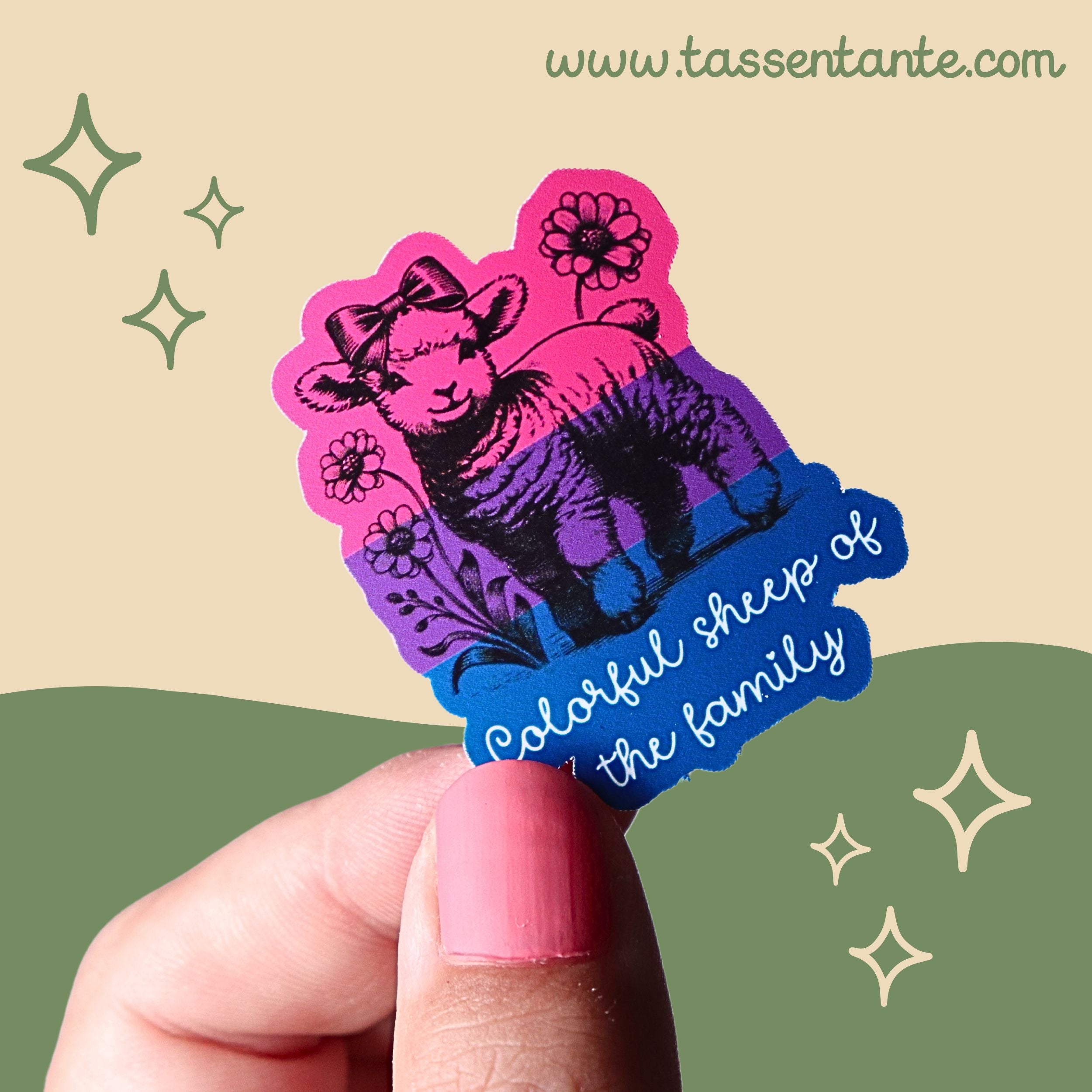 Sticker - Colorful Sheep of the Family - bisexual