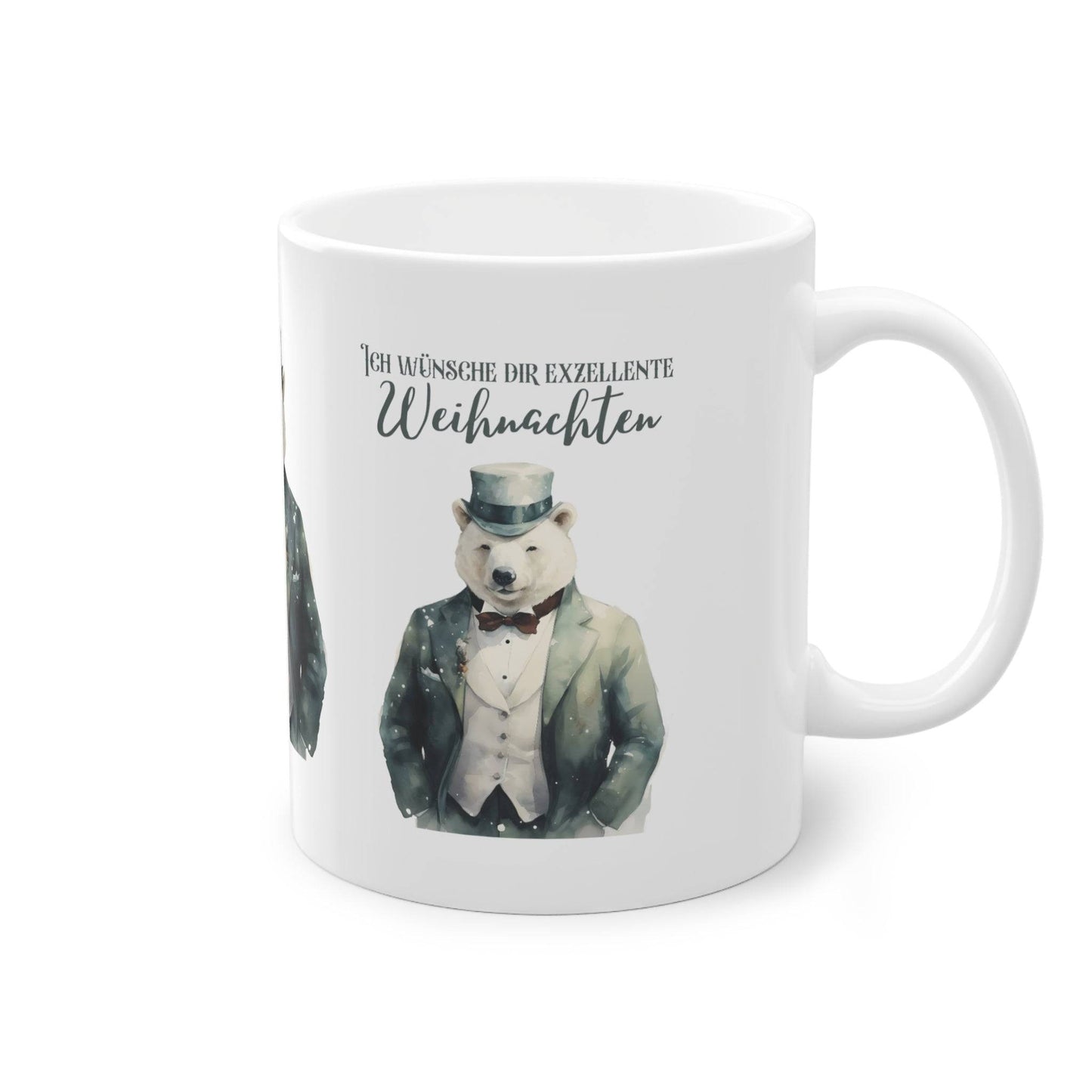 Motivtasse - Weihnachten - Tier im Anzug- Witzige Weihnachtstasse geschenk zu weihnachten für kollegen