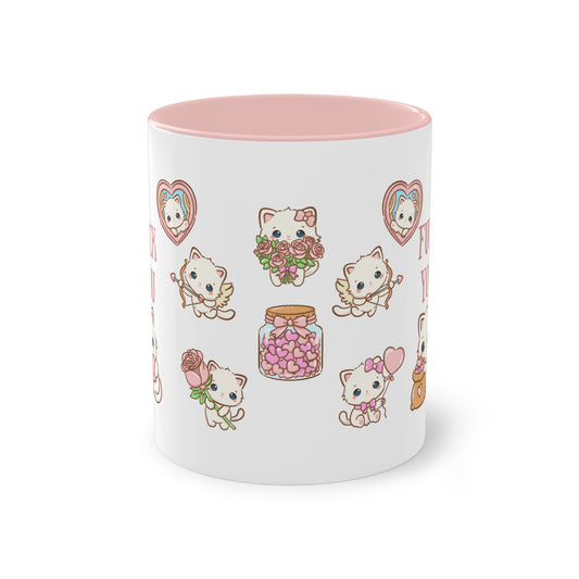 Freche "Fuck You" Tasse mit niedlichem Katzenmotiv