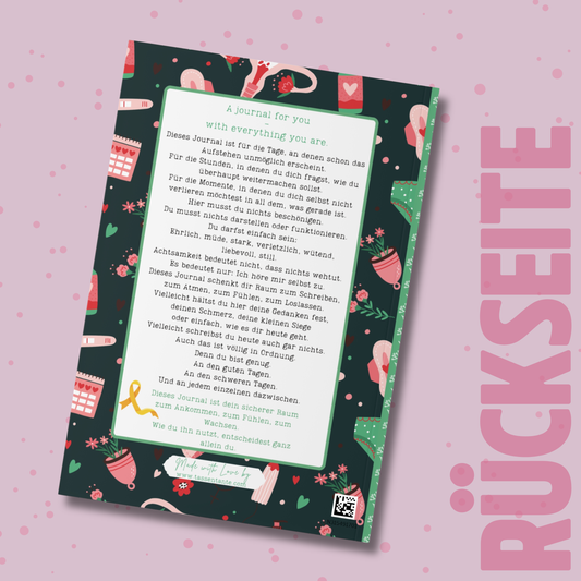 Schmerztagebuch - A5 - z.B. Endometriose, Adenomyose - grün