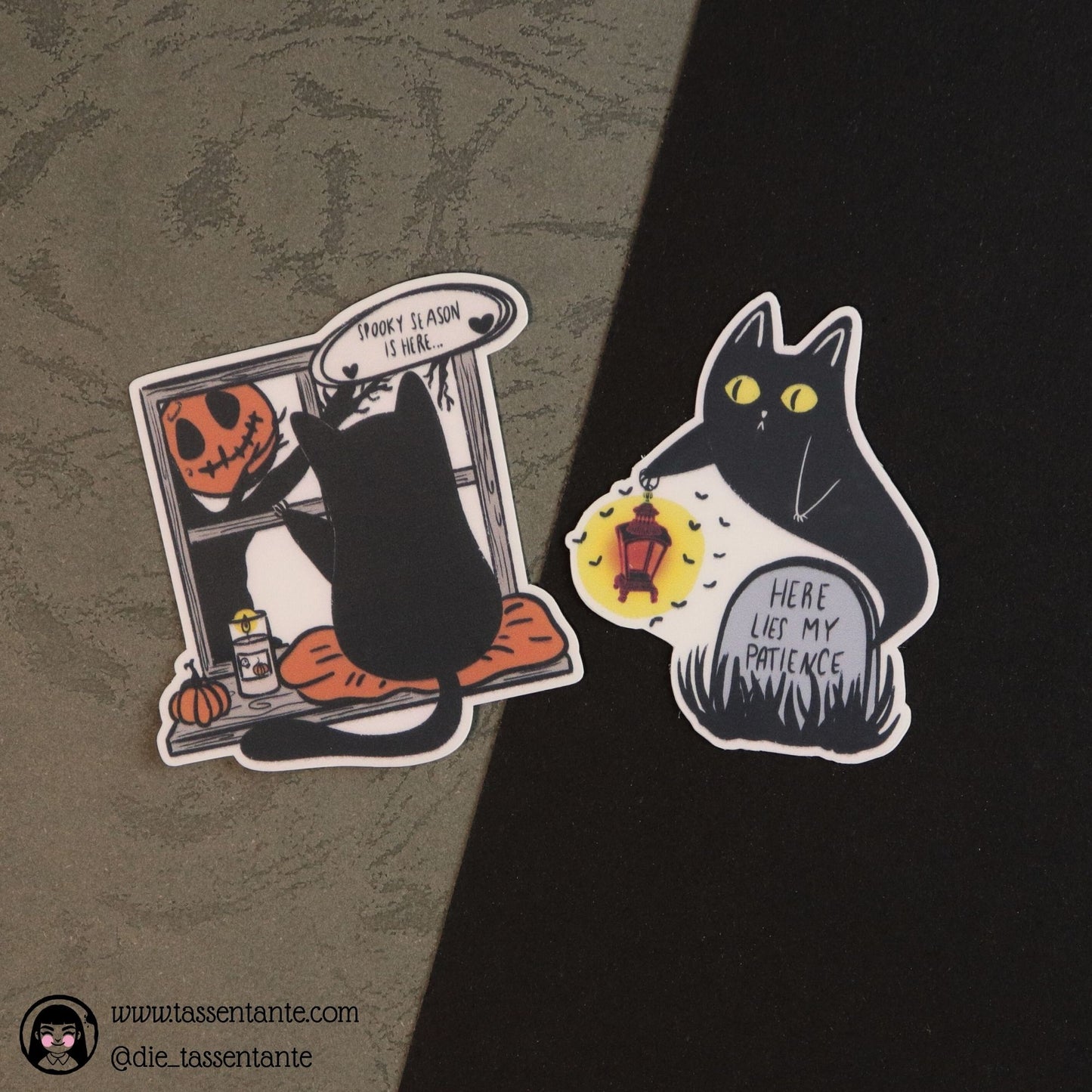 Sticker 2-er Set Leopold - Halloween Geist & am Fenster