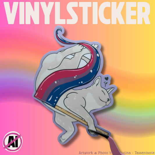 LGBTQ Pride Katzen Sticker, Trans, Bi, Pan, Lesbian, Nonbinary, Asexual, Demigirl, Demiboy, Disability Vinyl Aufkleber Pride Geschenk