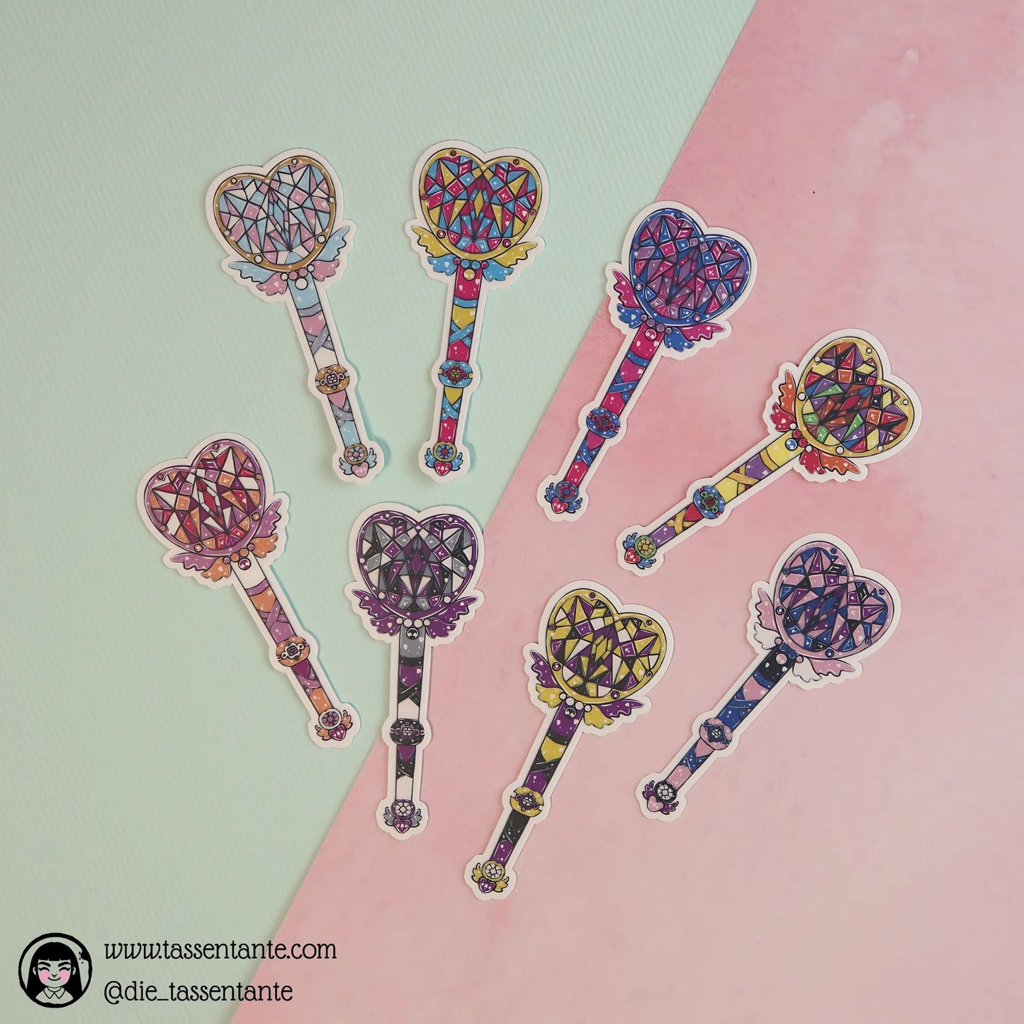 Pride Sticker- Pride Flags - 90s Magical Anime Wand