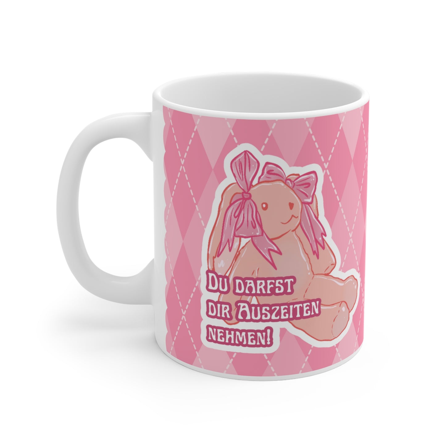 Liebevoll illustrierte Affirmation Tasse - Du darfst dir Auszeiten nehmen