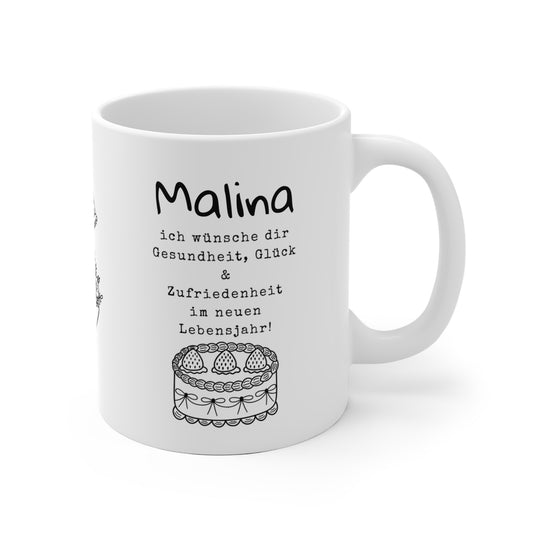 Personalisierte Geburtstagstasse mit Name - Lustige Geburtstag Tasse Geschenk für Freundin, Schwester, Mama, Individuelle Tasse Geburtstag mit Wunschnamen