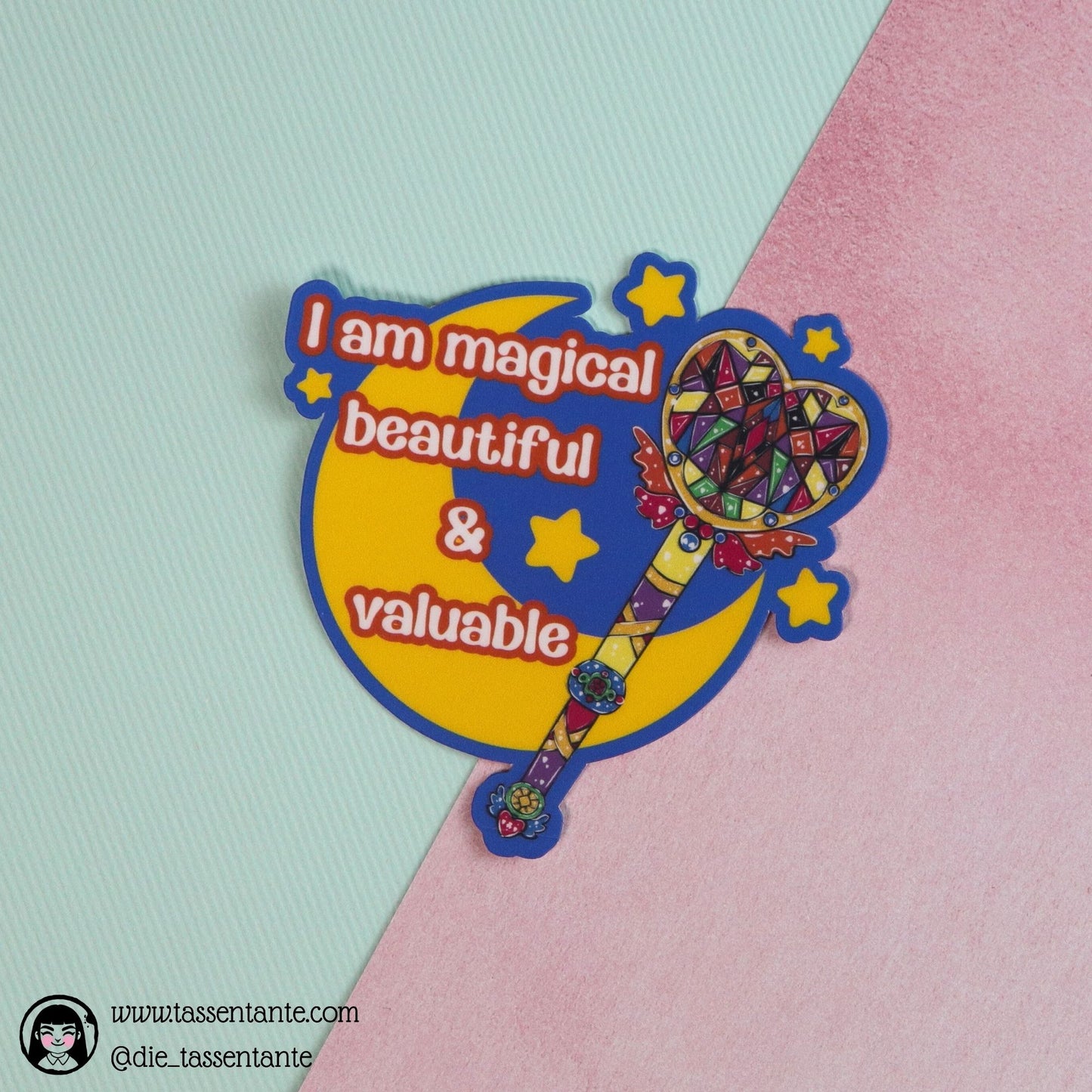 Inclusive Pride - Pride Sticker- Pride Flags - 90s Magical Anime Wand - Moon