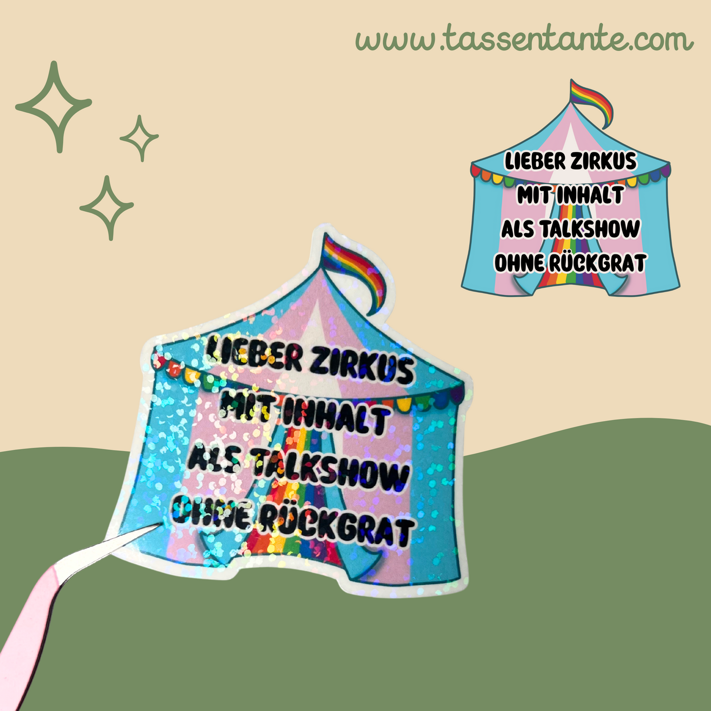 Sticker „Lieber Zirkus mit Inhalt“