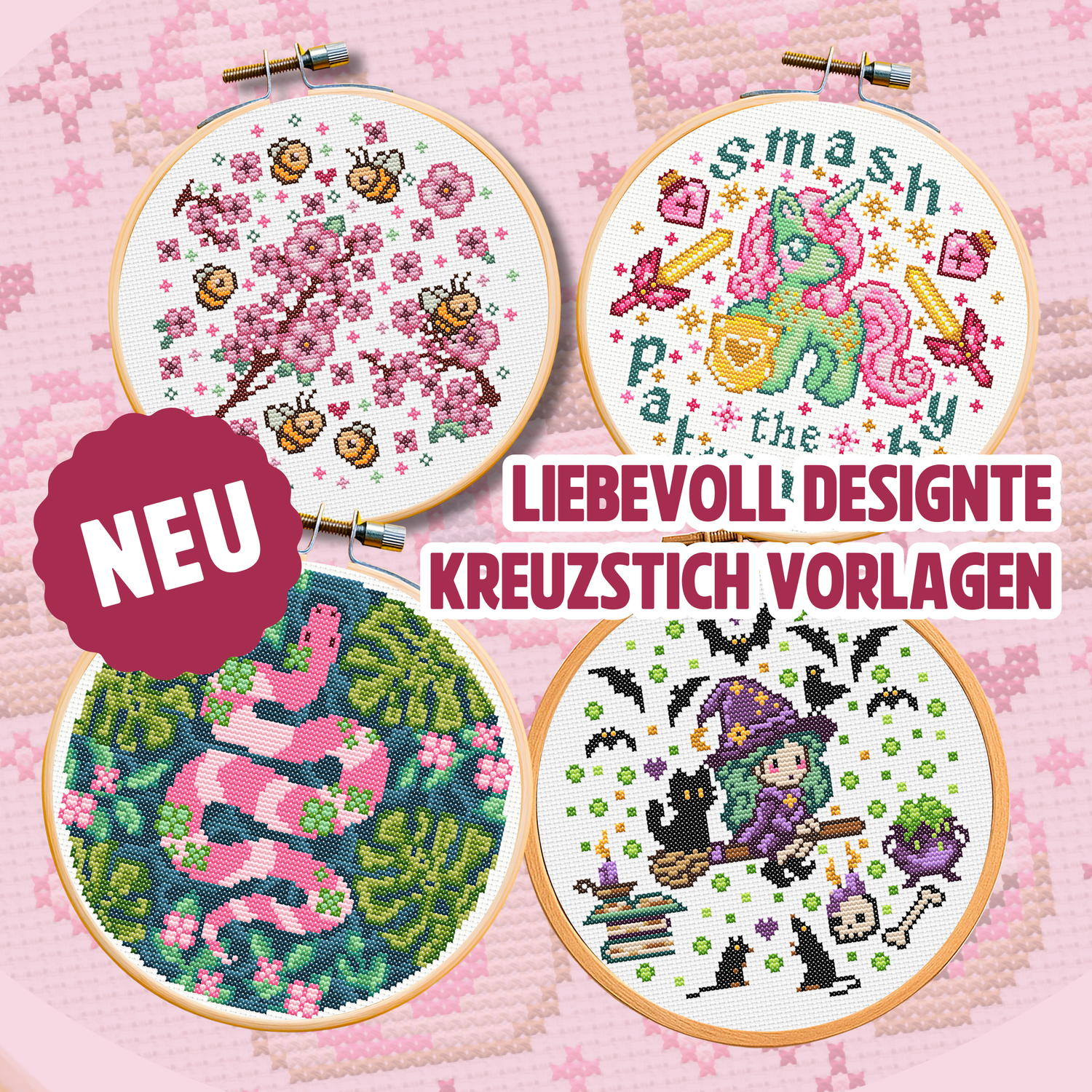 Kreuzstich Stickvorlagen - (PDF Download)