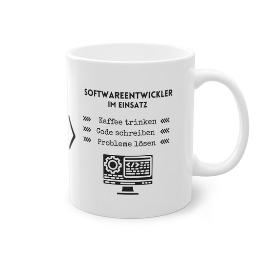 Entwickle deinen Kaffee-Code mit unserer Tasse für Softwareentwickler! Witziges Geschenk für Programmierer. Ideal auch als Geschenk für einen Softwareentwickler