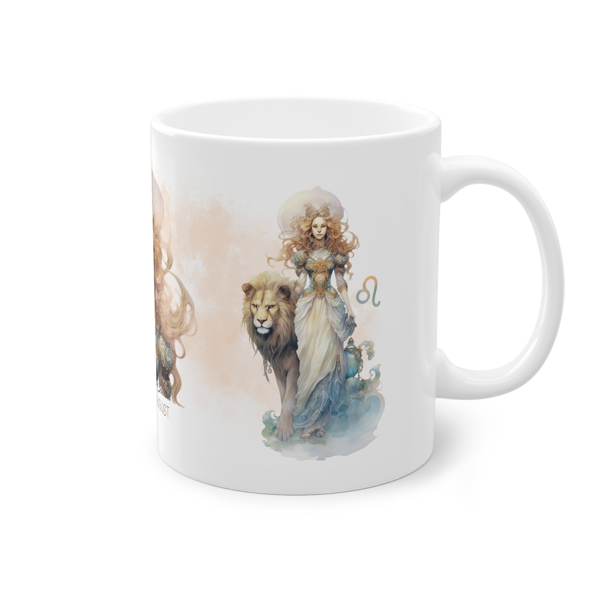 Unsere wunderschöne Motivtasse Löwe, das perfekte Geschenk für alle im Sternzeichen Löwe. Mit fantasievollem All-Over Print, ist sie sicher ein Hingucker.