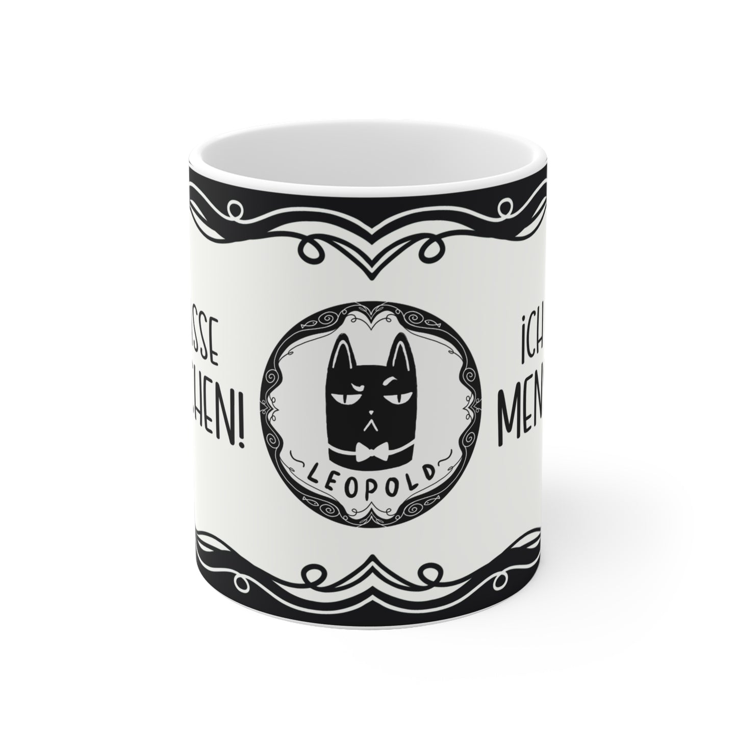 Motivtasse Leopold, Tasse, witzig & sarkastisch, Ich hasse Menschen