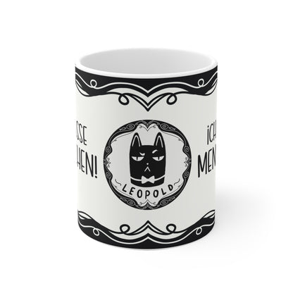 Motivtasse Leopold, Tasse, witzig & sarkastisch, Ich hasse Menschen