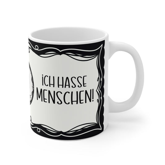 Motivtasse Leopold, Tasse, witzig & sarkastisch, Ich hasse Menschen