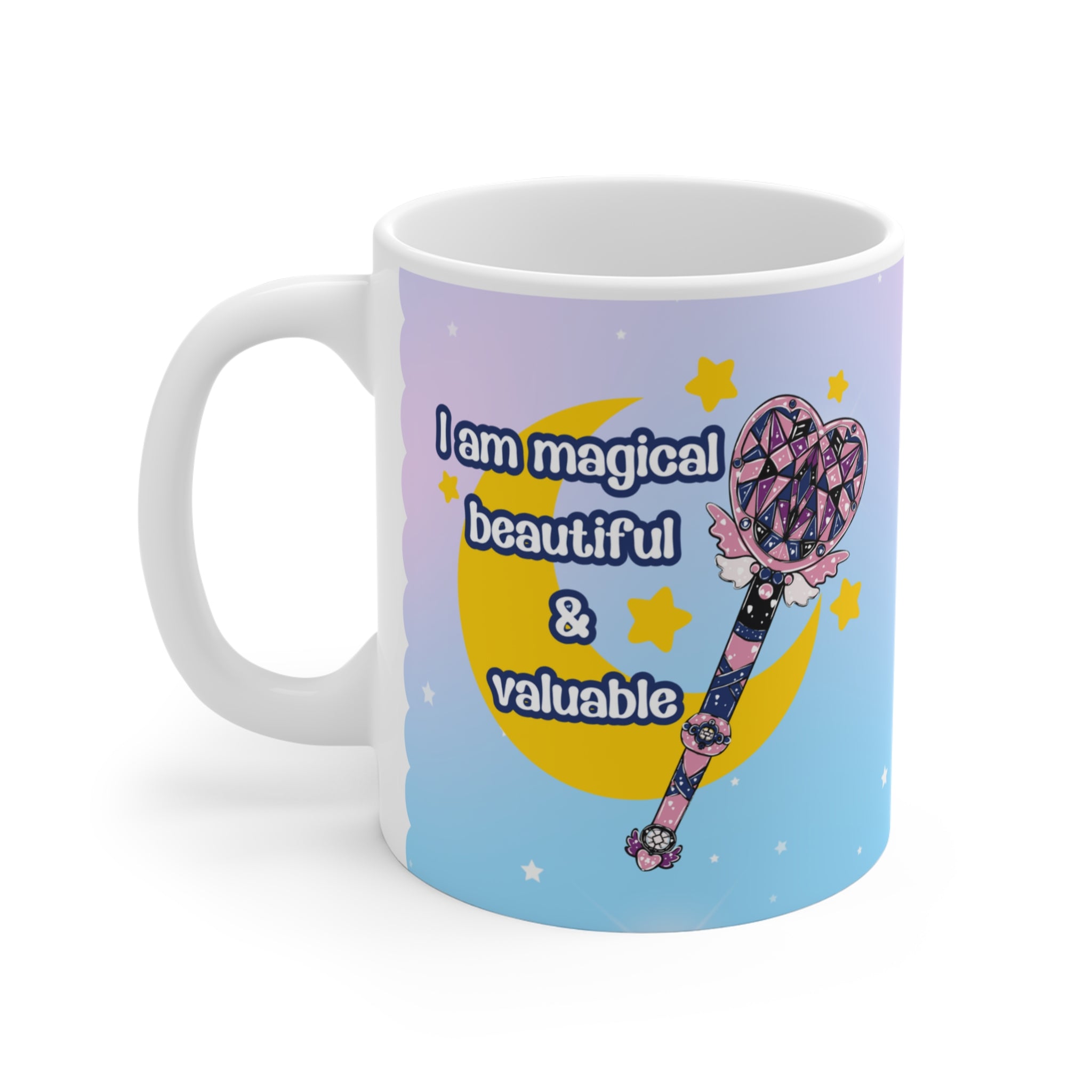 Genderfluid Pride Tasse | Magical Girl 90s Anime | LGBTQ Geschenk | Spülmaschinenfest | 330ml Keramik, Affirmation, pride geschenk