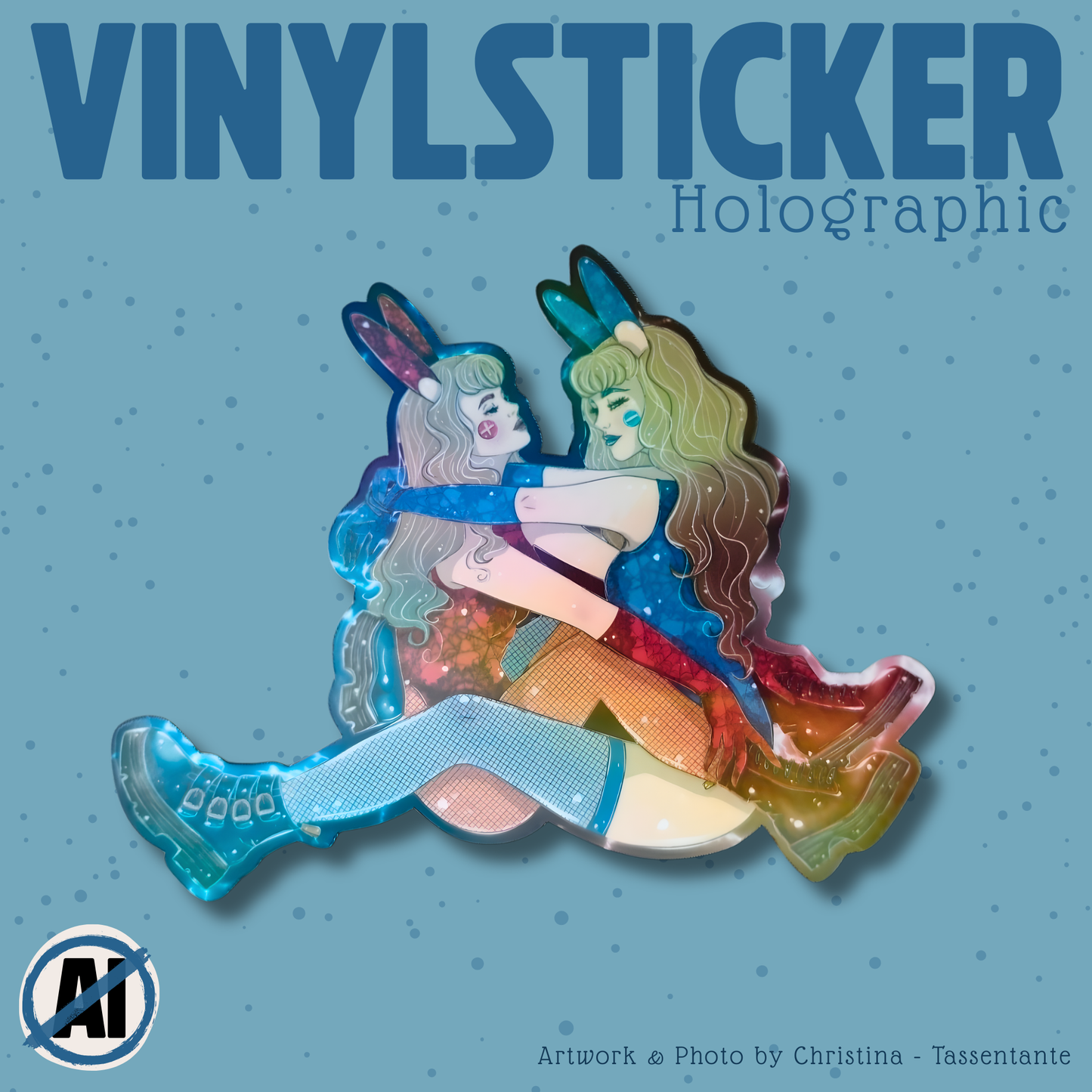 Bunny Girls Art Print und Sticker Bundle