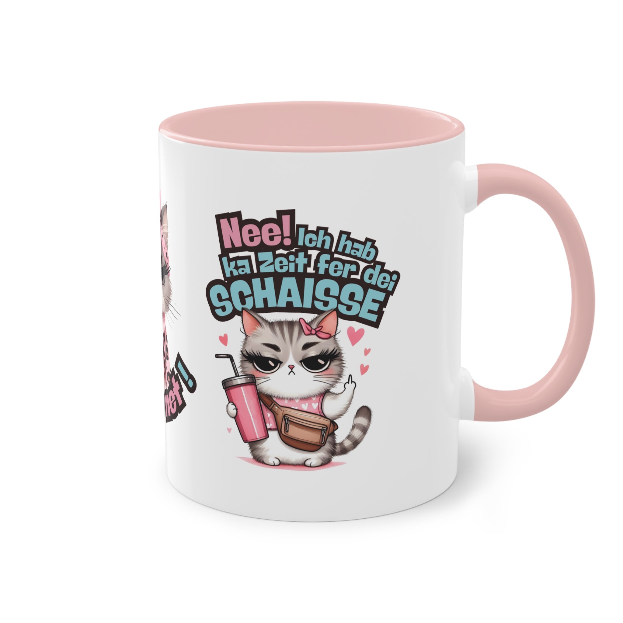 Lustige Tasse im hessischen Dialekt – „Nee! I hab ka Zeit fer dei Schaisse!“ – Witziges Geschenk für Hessen