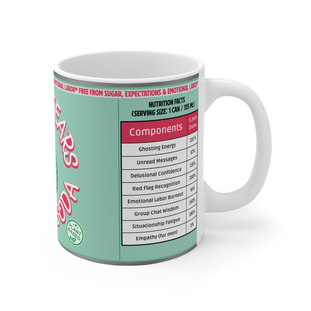 Lustige Spruchtasse „Men’s Tears Cream Soda“ für Kaffee oder Tee, hochwertige Verarbeitung, humorvolles Geschenk für Menschen mit Stil.