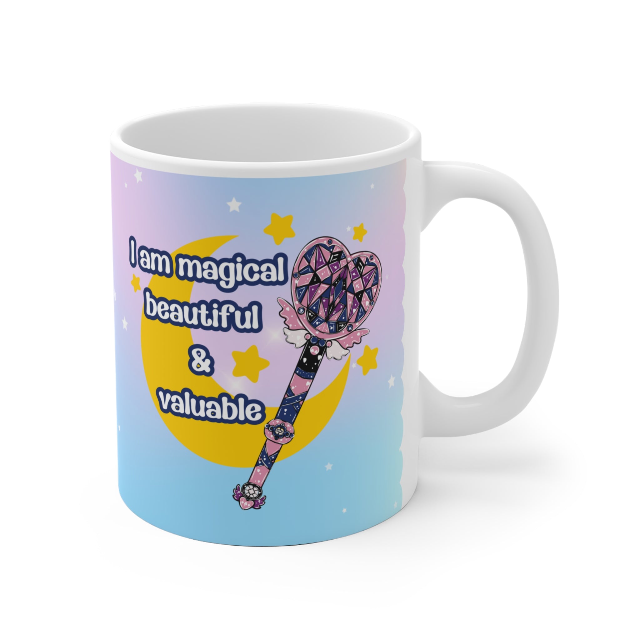 Genderfluid Pride Tasse | Magical Girl 90s Anime | LGBTQ Geschenk | Spülmaschinenfest | 330ml Keramik, Affirmation, pride geschenk