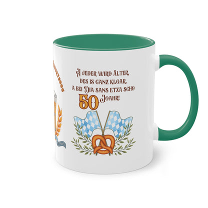 Bayerische Geburtstags-Tasse „50 Jahre“ – Perfektes Geschenk für Bayern-Fans