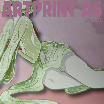 Grüne Muse Art Print und Sticker Bundle