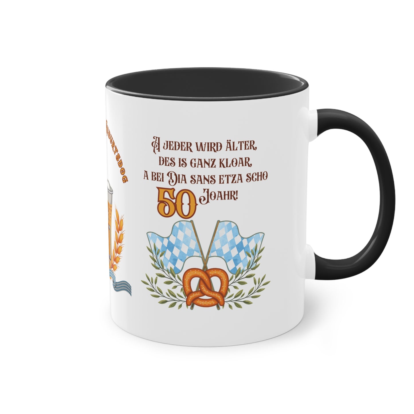 Bayerische Geburtstags-Tasse „50 Jahre“ – Perfektes Geschenk für Bayern-Fans