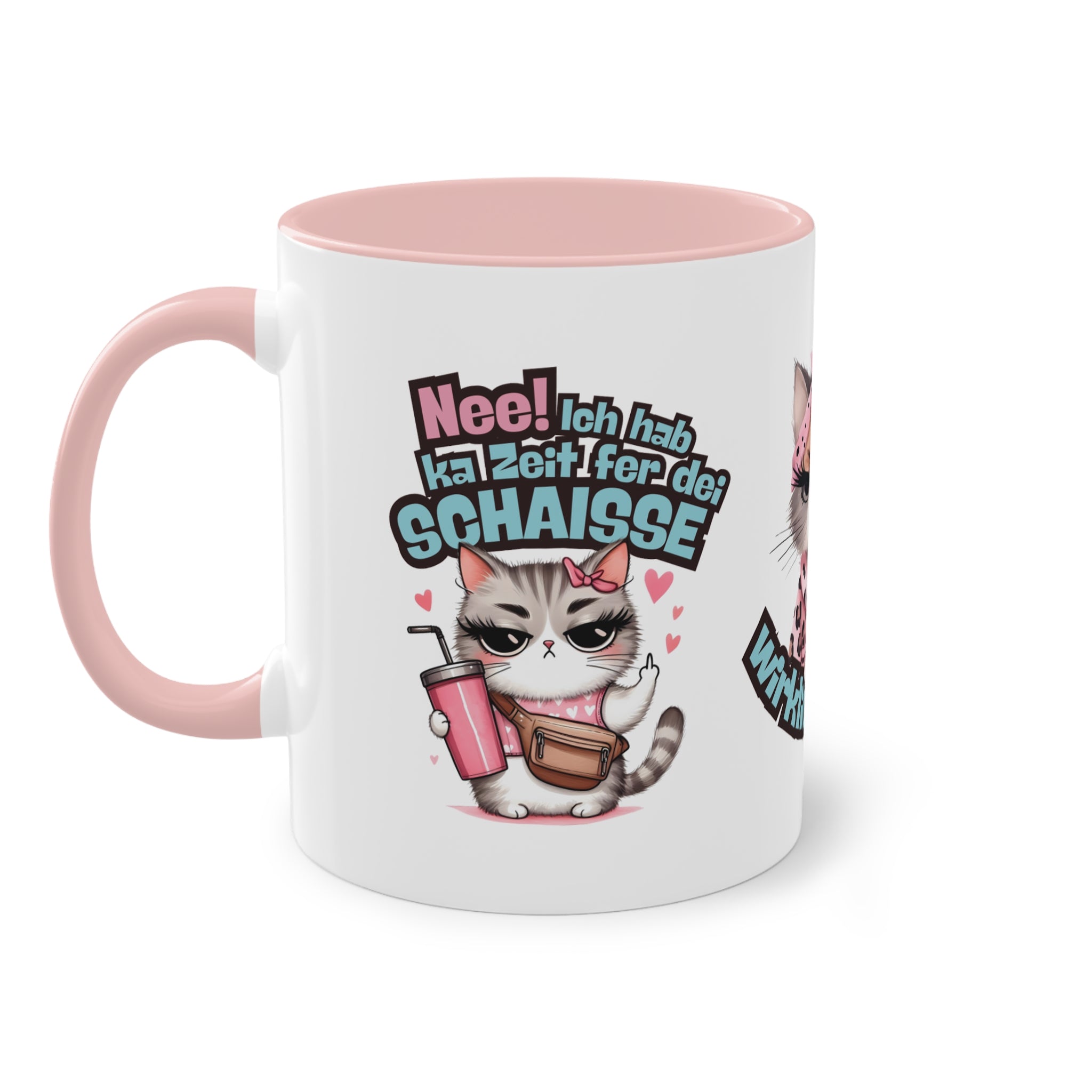 Lustige Tasse im hessischen Dialekt – „Nee! I hab ka Zeit fer dei Schaisse!“ – Witziges Geschenk für Hessen
