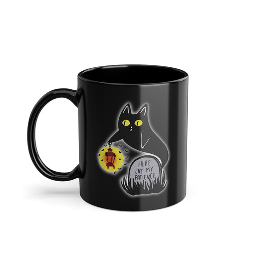 Motivtasse Leopold - Here lies my Patience