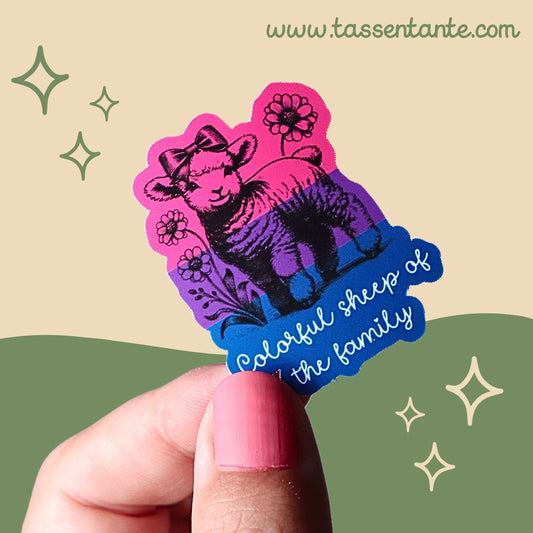 Sticker - Colorful Sheep of the Family - bisexual