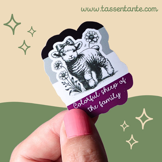 Sticker - Colorful Sheep of the Family - asexual