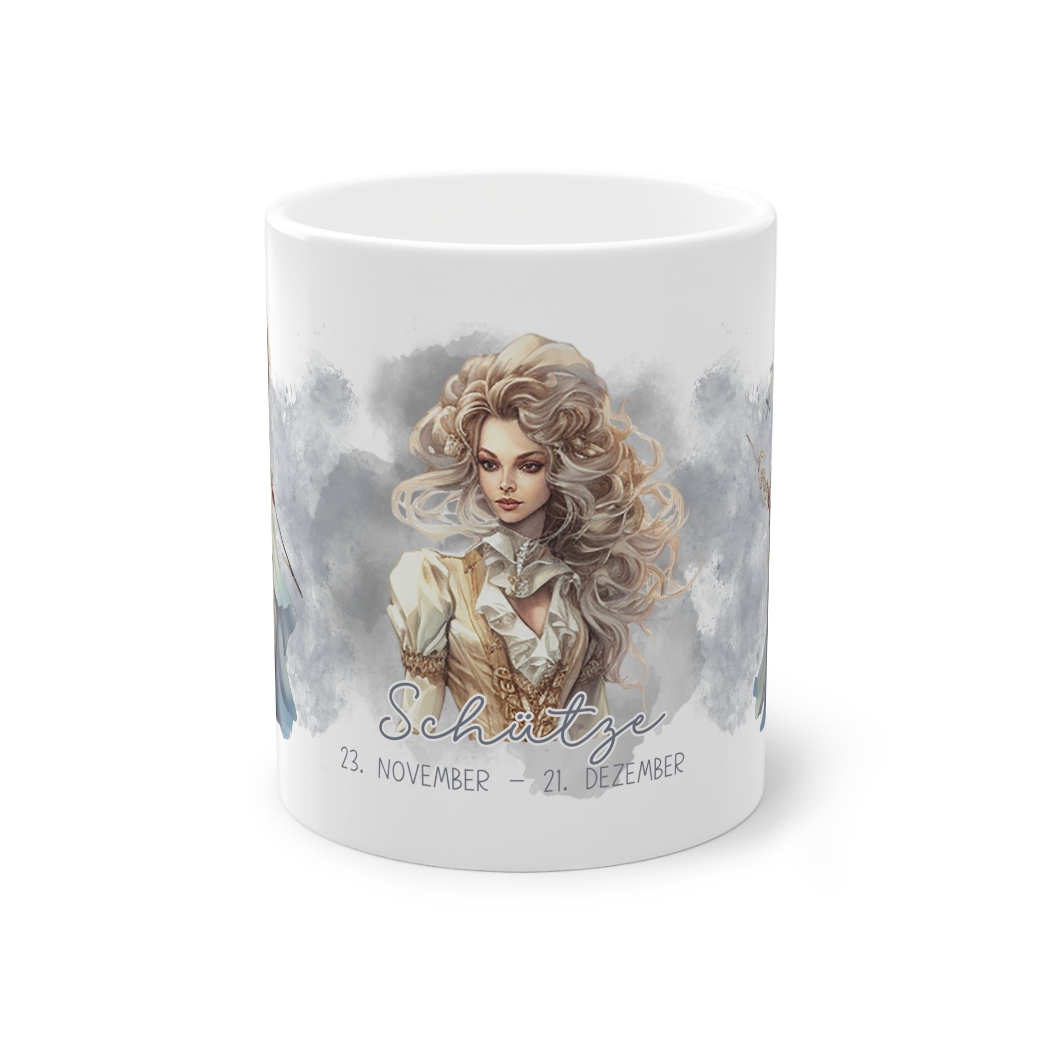 Unsere wunderschöne Motivtasse Schütze, das perfekte Geschenk für alle im Sternzeichen Schütze. Mit fantasievollem All-Over Print, ist sie ein Hingucker.