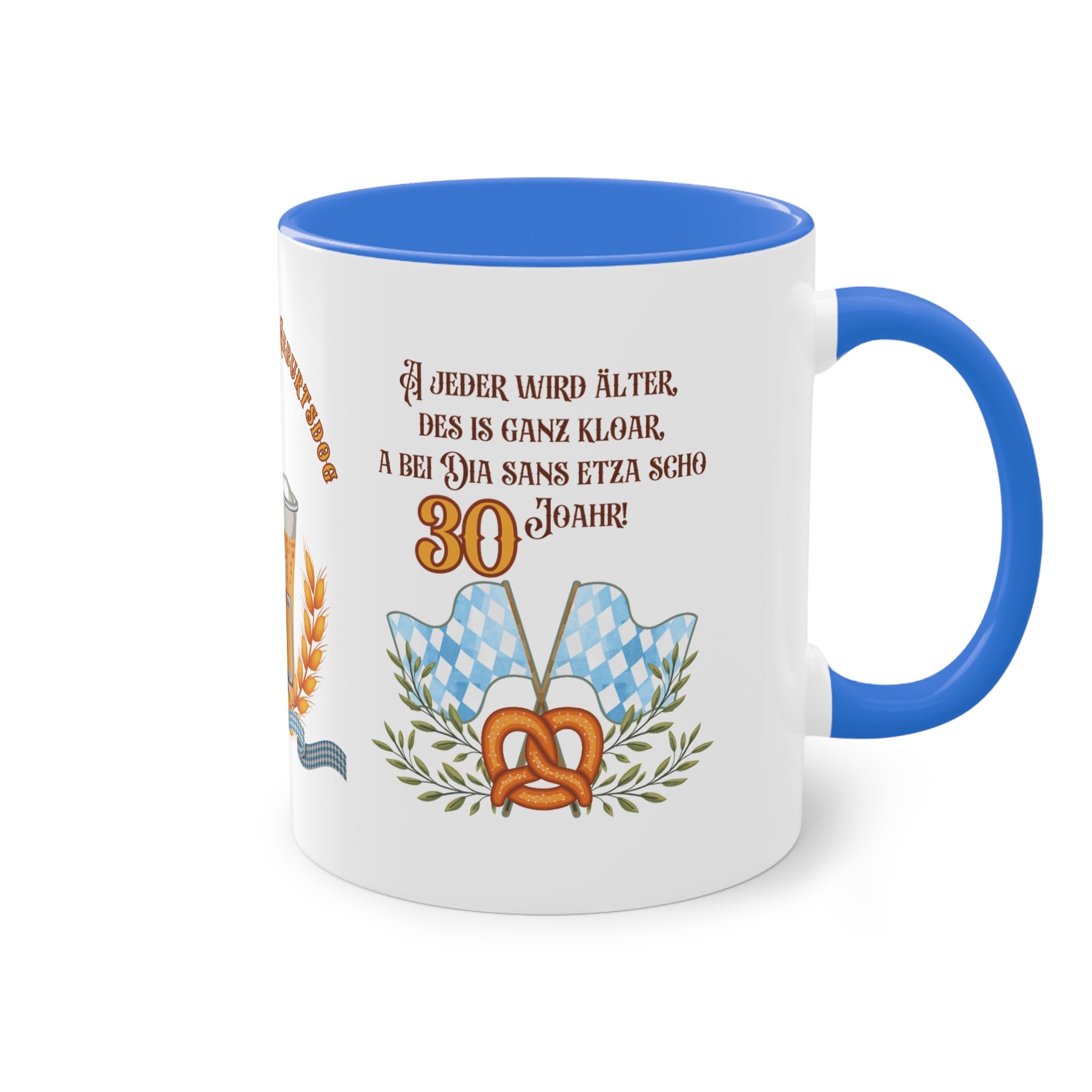 Bayerische Geburtstags-Tasse „30 Jahre“ – Perfektes Geschenk für Bayern-Fans