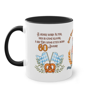 Bayerische Geburtstags-Tasse „60 Jahre“ – Perfektes Geschenk für Bayern-Fans