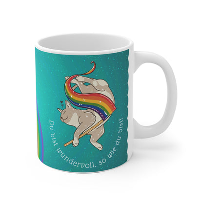 LGBTQ Tasse mit niedlichem Katzenmotiv - Geschenk Coming Out, Geburtstag, Jahrestag