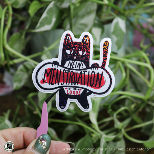 Sticker Leopold - Menstruation ist kein Luxus