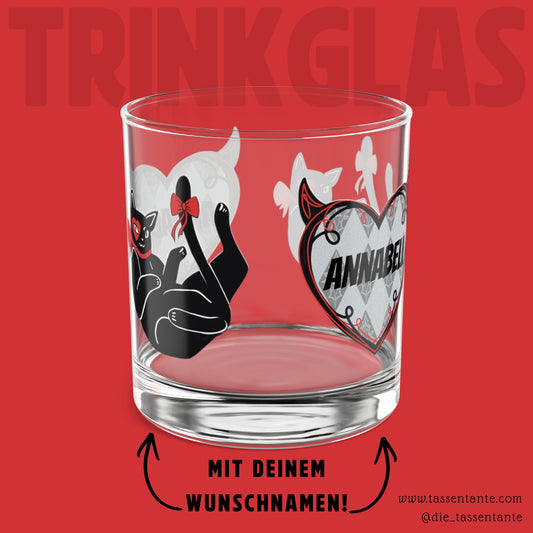 Trinkglas mit Wunschnamen - cheeky Leopold