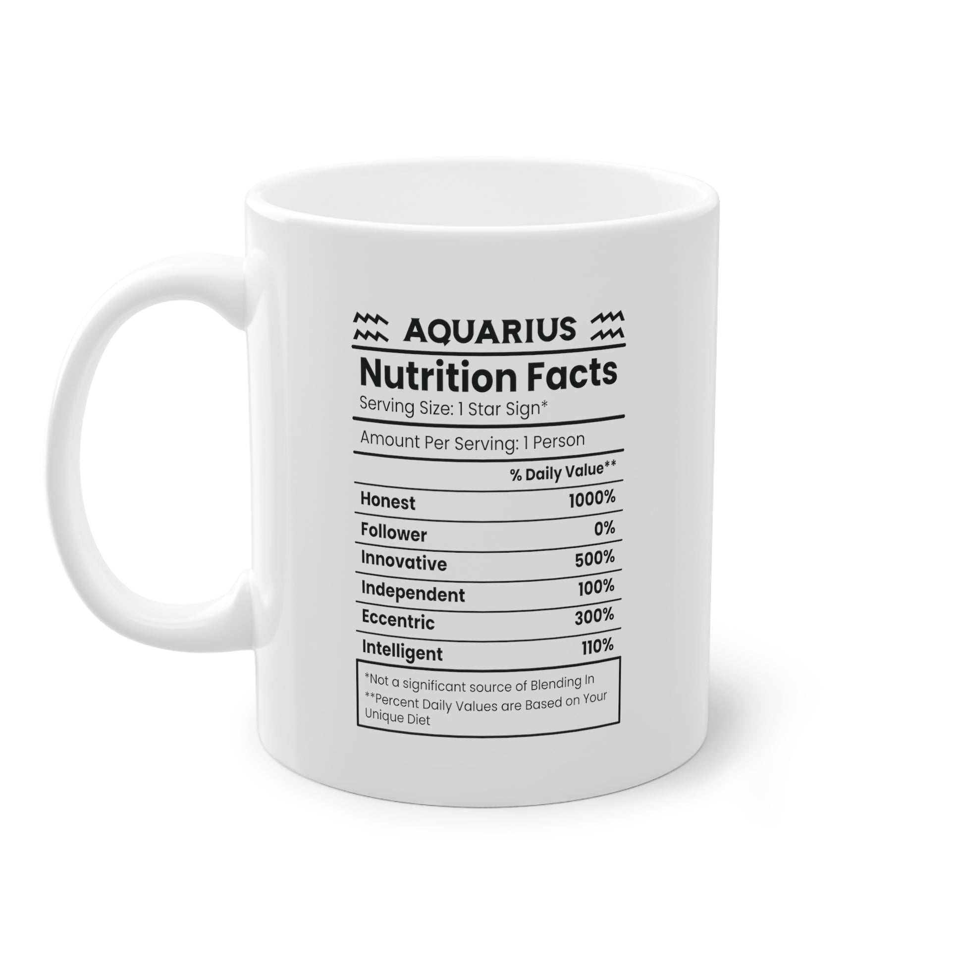 Unsere wunderschöne Motivtasse Wassermann, das perfekte Geschenk für alle im Sternzeichen Wassermann. Mit minimalistischem Print, ist sie ein Hingucker.