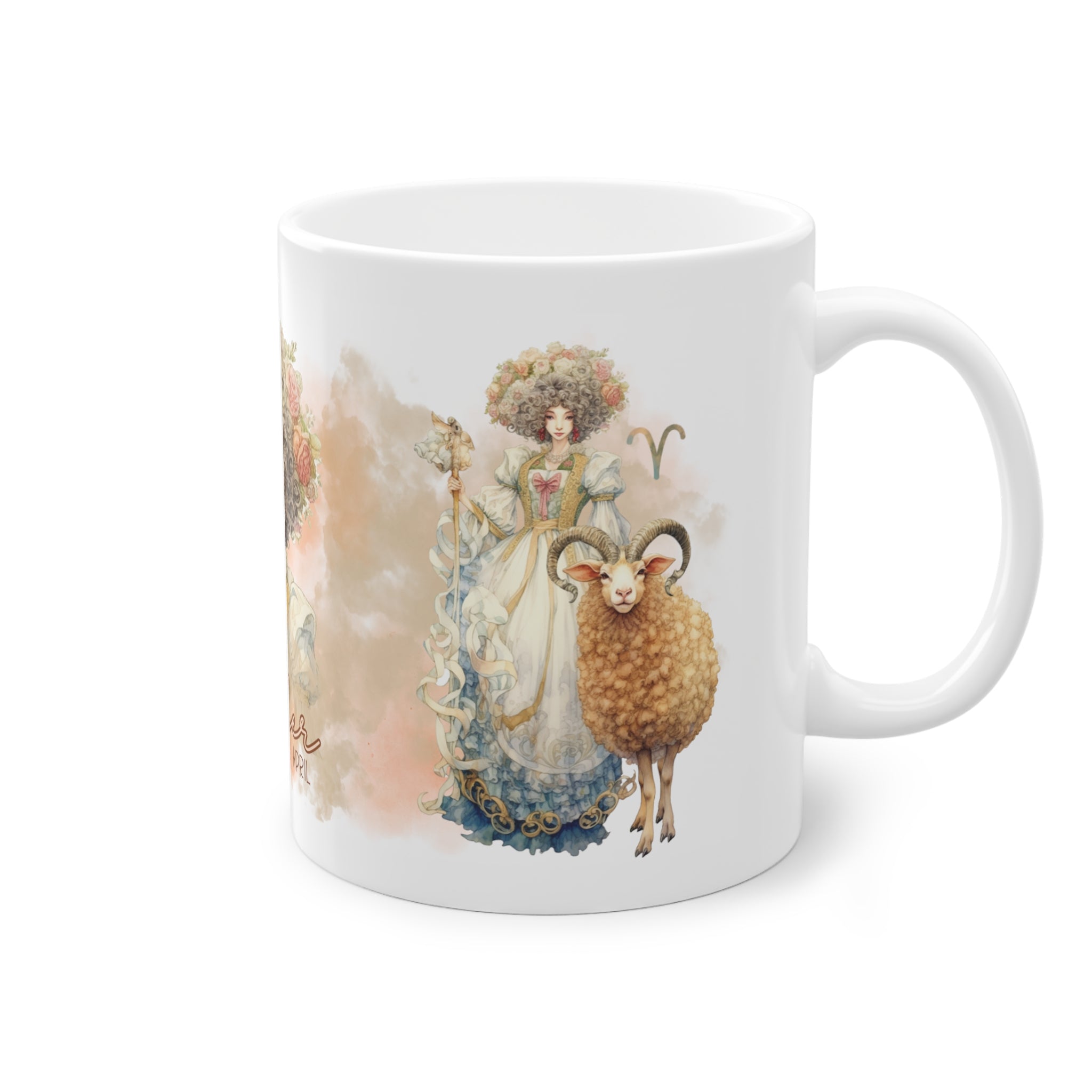 Unsere wunderschöne Motivtasse Widder, das perfekte Geschenk für alle im Sternzeichen Widder. Mit fantasievollem All-Over Print, ist sie ein Hingucker.