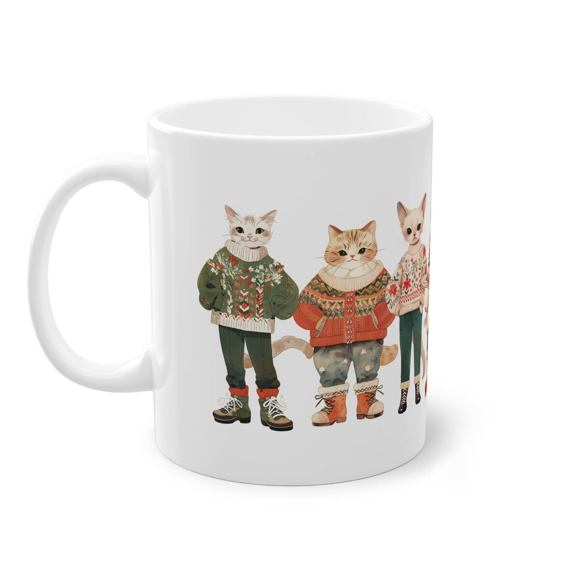 Weihnachtstasse Wichtelgeschenk für Katzenfans. Süsse Tasse für Katzenmamas oder Katzenpapas. Ideal auch als Geschenk zu Weihnachten für Freunde und Familie.