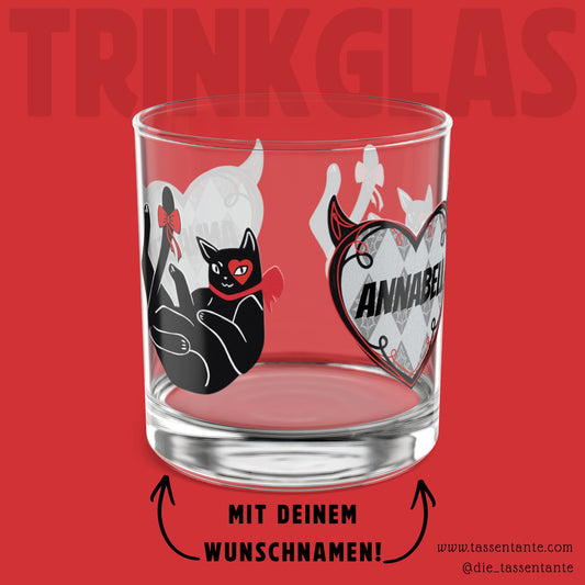 Trinkglas mit Wunschnamen - cheeky Leopold