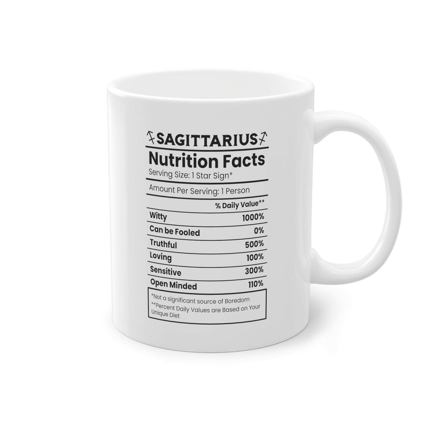 Unsere wunderschöne Motivtasse Schütze, das perfekte Geschenk für alle im Sternzeichen Schütze. Mit minimalistischem Print, ist sie ein dezenter Hingucker.