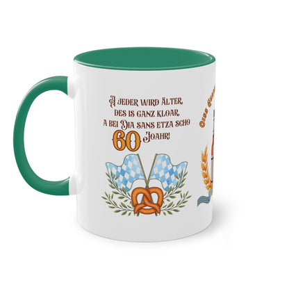Bayerische Geburtstags-Tasse „60 Jahre“ – Perfektes Geschenk für Bayern-Fans