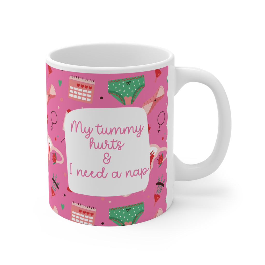 My Tummy Hurts Mug – süße Tasse bei Endometriose, Adenomyose, Regelschmerzen, chronischen Erkrankungen & Selfcare