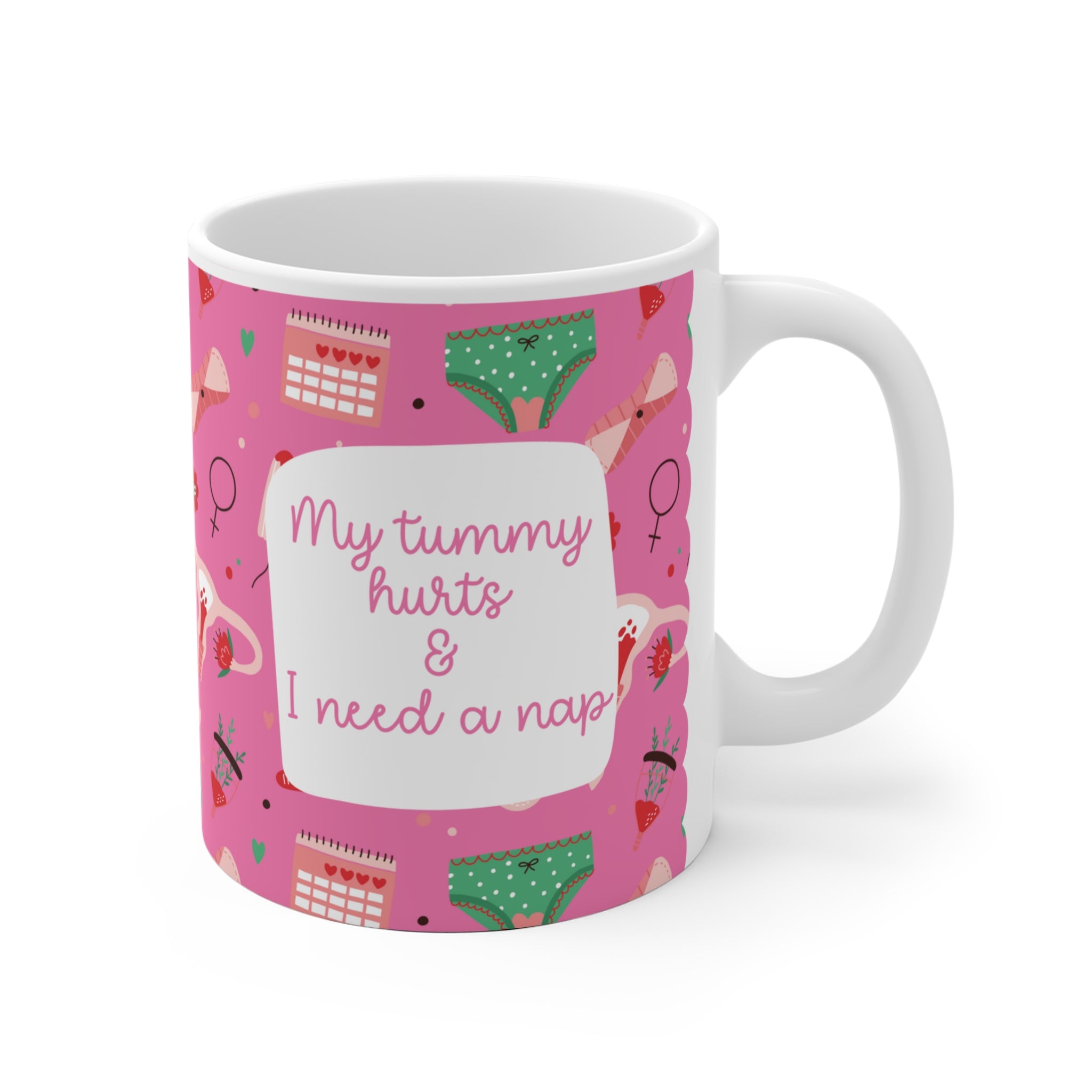 My Tummy Hurts Mug – süße Tasse bei Endometriose, Adenomyose, Regelschmerzen, chronischen Erkrankungen & Selfcare