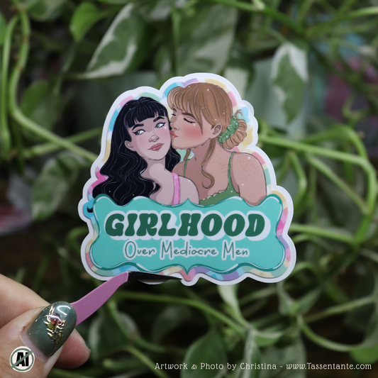 Girlhood over mediocre men - Vinylsticker