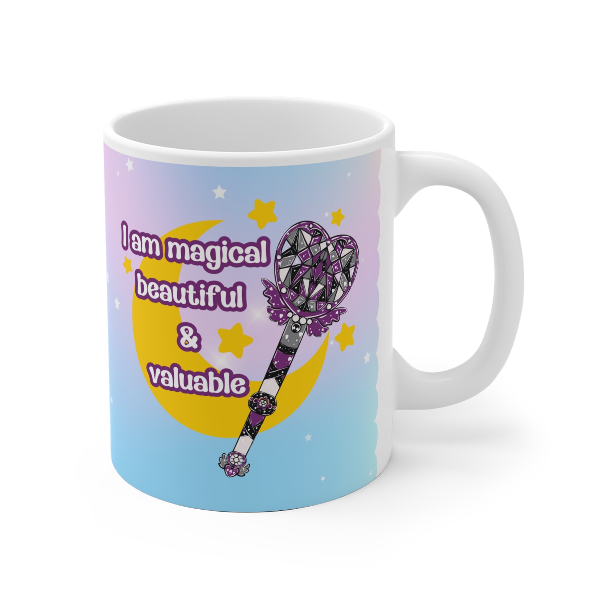 Asexuell Pride Tasse | Magical Girl Mug |LGBTQ Geschenk | Spülmaschinenfest | 330ml Keramik | Affirmation  Kurzbeschreibung, pride Geschenk