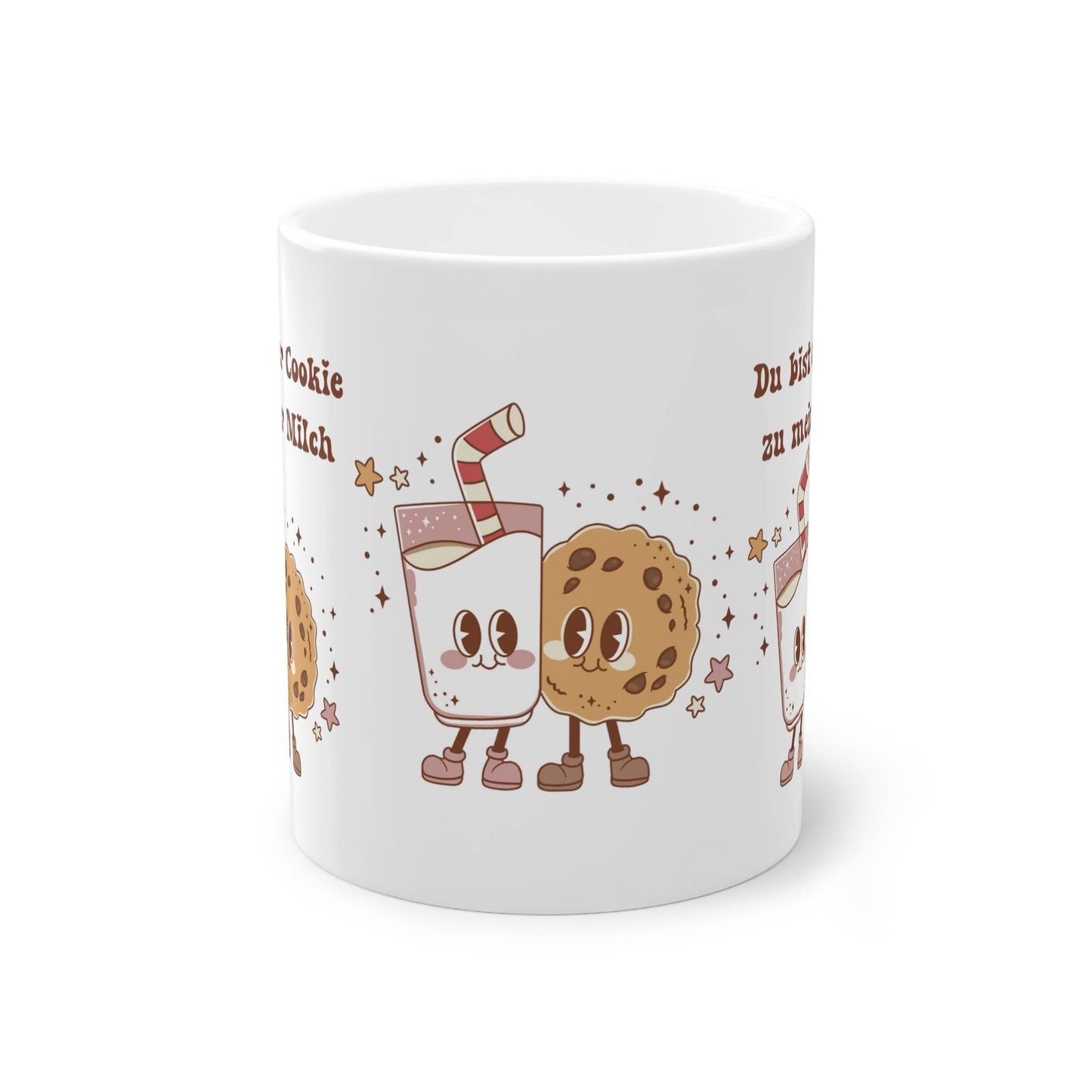 Hier kommt unsere herzerwärmende Paar- oder Freundschaftstasse die mit einem süßen Motiv von Milch und Cookie verziert ist und den liebevollen Text trägt: "Du bist der Cookie zu meiner Milch". Das ideale Geschenk für Freunde zu Weihnachten. Diese Tasse ist nicht nur ein witziges Accessoire für deine Kaffeepause, sondern auch ein liebevolles Geschenk für Freunde zu Weihnachten.
